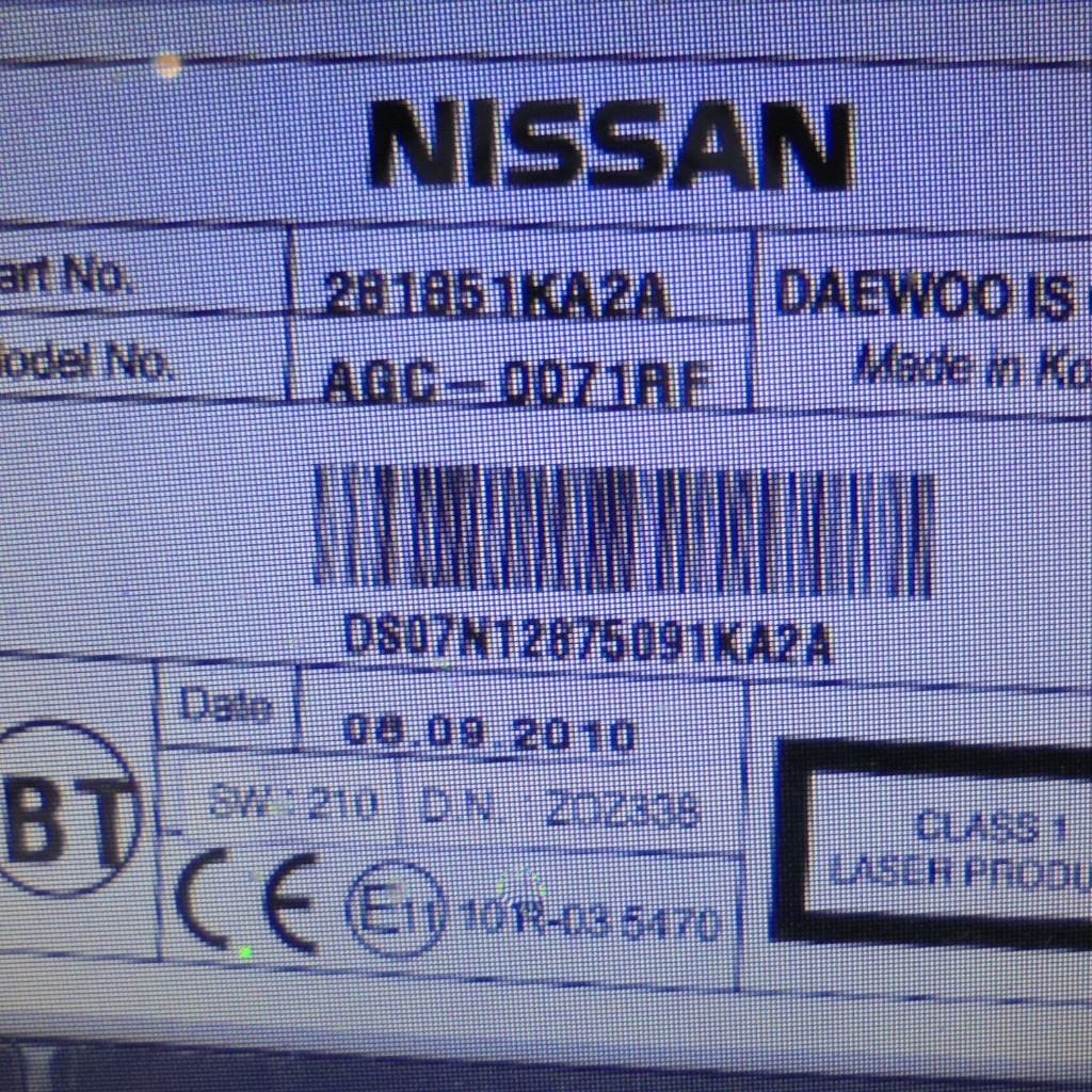 CAR RADIO NISSAN Juke 2014>2019 used 28185BV80A